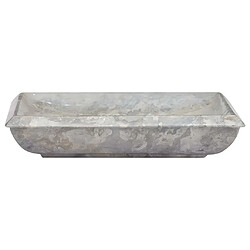 Acheter Vente-Unique Lavabo de salle d'eau vasque à poser de toilette lave-mains de salle de bain lavabo de salle d'eau maison intérieur 50 x 35 cm marbre gris 02_0002808