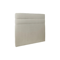 Sommeil de plomb Tete de lit Lignes Velours Taupe L 135 cm - Ep 10 cm rembourré