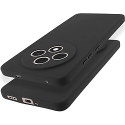 Avizar Coque pour Oppo Reno 12F Silicone Souple Mate Noir