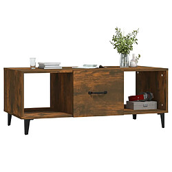 Acheter Maison Chic Table basse,Table Console Table d'appoint, Table pour salon Chêne fumé 102x50x40 cm Bois d'ingénierie -MN29230