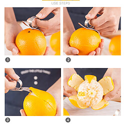 coupe orange acier inoxydable éplucheur pas cher