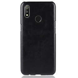 Wewoo Coque antichoc Litchi PC + PU pour OPPO Realme 3 Noir