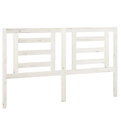 vidaXL Tête de lit Blanc 156x4x100 cm Bois de pin massif