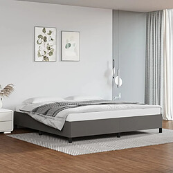 vidaXL Cadre de lit sans matelas gris 200x200 cm similicuir 