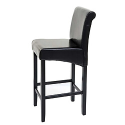 Avis Mendler Tabouret de bar HWC-C33, tabouret de comptoir, bois ~ brun, pieds foncés, cuir