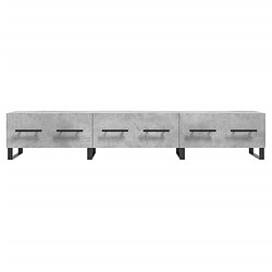 Acheter vidaXL Meuble TV gris béton 150x36x30 cm bois d'ingénierie