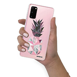 Coque Samsung Galaxy S20 souple transparente Ananas geometrique marbre Motif Ecriture Tendance Evetane pas cher