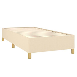 Acheter Maison Chic Lit adulte - Lit simple Cadre de lit,Structure du lit Contemporain Crème 90 x 200 cm Tissu -MN94920