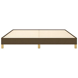 Acheter vidaXL Cadre de lit sans matelas marron foncé 180x200 cm tissu