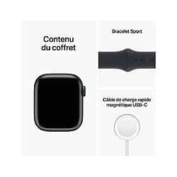 Acheter Apple Watch Series 8 GPS 41 mm Aluminium Noir (Midnight) et Bracelet Sport Noir (Midnight)