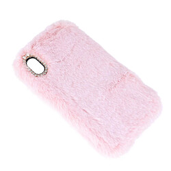 Universal Beau boîtier de téléphone en peluche super en peluche couverture de téléphone à choc de choc, compatible coque pour iPhone XS Max (rose)