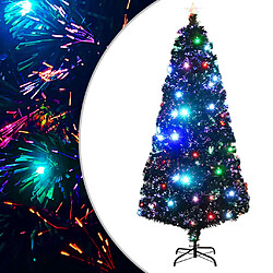 vidaXL Arbre de Noël pré-éclairé avec support 180 cm fibre optique