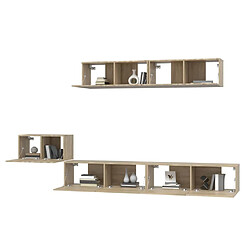 Acheter Maison Chic Ensemble de meubles TV 5 pcs | Banc TV Moderne pour salon | Meuble de Rangement - Chêne sonoma Bois d'ingénierie -MN45449