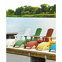 Beliani Chaise de jardin ADIRONDACK Bois d'ingénierie Vert