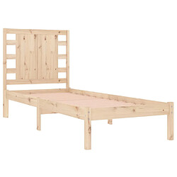 Avis vidaXL Cadre de lit sans matelas 90x200 cm bois de pin massif