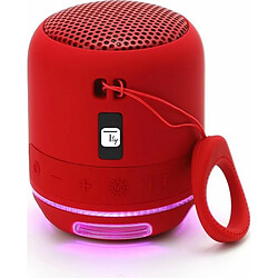 Techly 363647 Haut-parleur sans fil portable avec mains libres et lumières LED Rouge