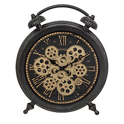 Atmosphera, Createur D'Interieur Horloge à poser mécanique en plastique H41 cm Noir - ATMOSPHERA