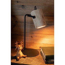 Acheter Dansmamaison Lampe De Bureau Silas Bois De Berangan Naturel