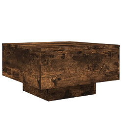 vidaXL Table basse chêne fumé 55x55x31 cm bois d'ingénierie