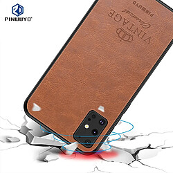 Coque en TPU + PU hybride marron pour votre Samsung Galaxy S20 Plus