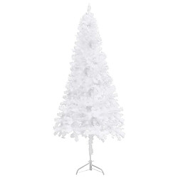 vidaXL Arbre de Noël artificiel d'angle LED et boules Blanc 150 cm PVC