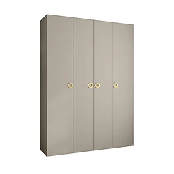 Abiks Meble Armoire à portes battantes Como 1 245,5/180/40 4 portes (cachemire/doré)