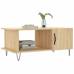 Avis Maison Chic Table basse,Table Console Table d'appoint, Table pour salon chêne sonoma 90x50x40 cm bois d'ingénierie -MN82308