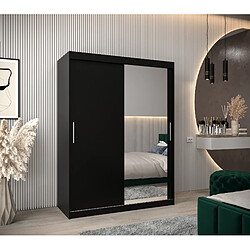 Abiks Meble Armoire TOKYO 2 à portes coulissantes 200/150/62 2 portes (noir/noir)