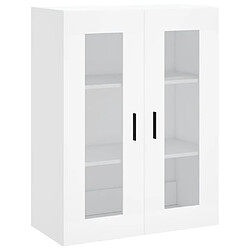 Maison Chic Lot de 2 Armoires murales,Meuble de Rangement,Armoire Suspendue blanc bois d'ingénierie -MN98201 pas cher