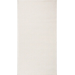 Thedecofactory BANGALOR - Tapis de couloir extérieur/interieur aspect jute blanc 80x150