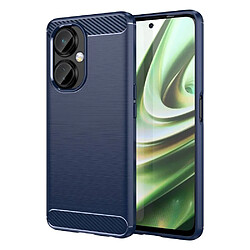 Htdmobiles Coque pour OnePlus Nord CE 3 5G / CE 3 Lite 5G - housse etui silicone gel carbone + film ecran - BLEU FONCE