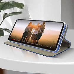 Acheter Avizar Étui Motorola Moto G100 Folio Porte-carte Fonction Support Bleu Nuit