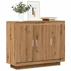 vidaXL Buffet chêne artisanal 92x35x75 cm bois d'ingénierie