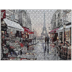 Universal 1000pcs Paris Flower Street Jigsaw Diy Puzzle Toys Assemblage Picture Decor