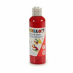 Pincello peinture pour doigts 200 ml Rouge 12 Unités