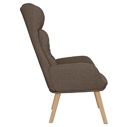 Avis vidaXL Chaise de relaxation Taupe Tissu