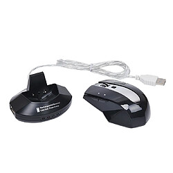 Wewoo Souris sans fil MZ-011 optique rechargeable 2,4 GHz 1600DPI avec fonction HUB Noir pas cher