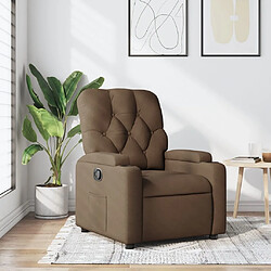 Maison Chic Fauteuil inclinable,Fauteuil luxe de relaxation Marron Tissu -MN10216