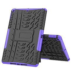 Coque en TPU hybride antidérapant avec béquille violet pour votre Apple iPad 10.2 (2019)