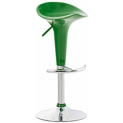 Decoshop26 Tabouret de bar design en plastique vert hauteur réglable pivotant 10_0000717