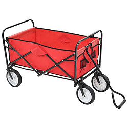 vidaXL Chariot à main pliable Acier Rouge