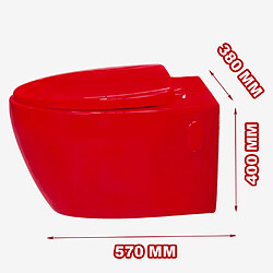 Acheter Loobow Toilette suspendu de couleur rouge Cuvette WC en céramique