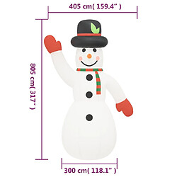 vidaXL Bonhomme de neige gonflable de Noël avec LED 805 cm pas cher