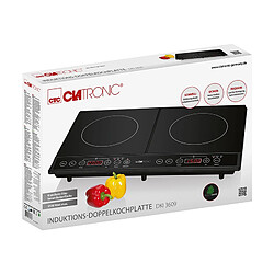 Double Plaque cuisson induction portable Surface en verre Affichage LCD Minuter, 3500 , Noir, Clatronic, DKI 3609 pas cher