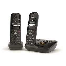 Téléphone sans fil duo dect noir avec répondeur - as690aduonoir - GIGASET