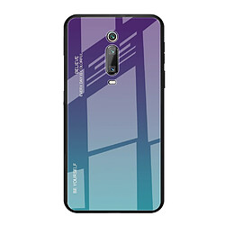 Wewoo Coque Pour Xiaomi Redmi K20 / K20 Pro / Mi 9T / Mi 9T étui en verre de couleur dégradée violet