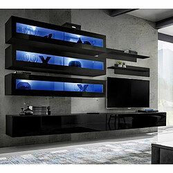 Paris Prix Meuble TV Mural Design Fly X 320cm Noir