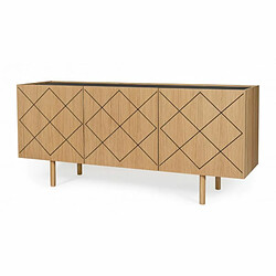 Paris Prix Buffet Design en Bois Massif Porto 175cm Chêne