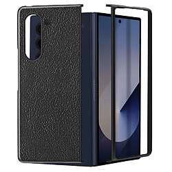 Avizar Coque pour Samsung Galaxy Z Fold 6 Deisgn Pliable Texture Grainée Noir