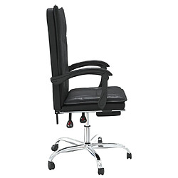 Avis vidaXL Fauteuil inclinable de bureau Noir Similicuir